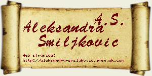 Aleksandra Smiljković vizit kartica